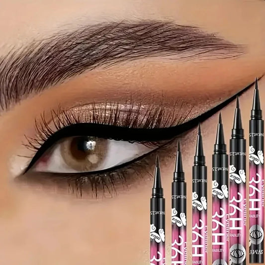 Waterproof Black Eyeliner Pencils Set - Smudge-Proof & Long-Lasting (3/5 Pack)