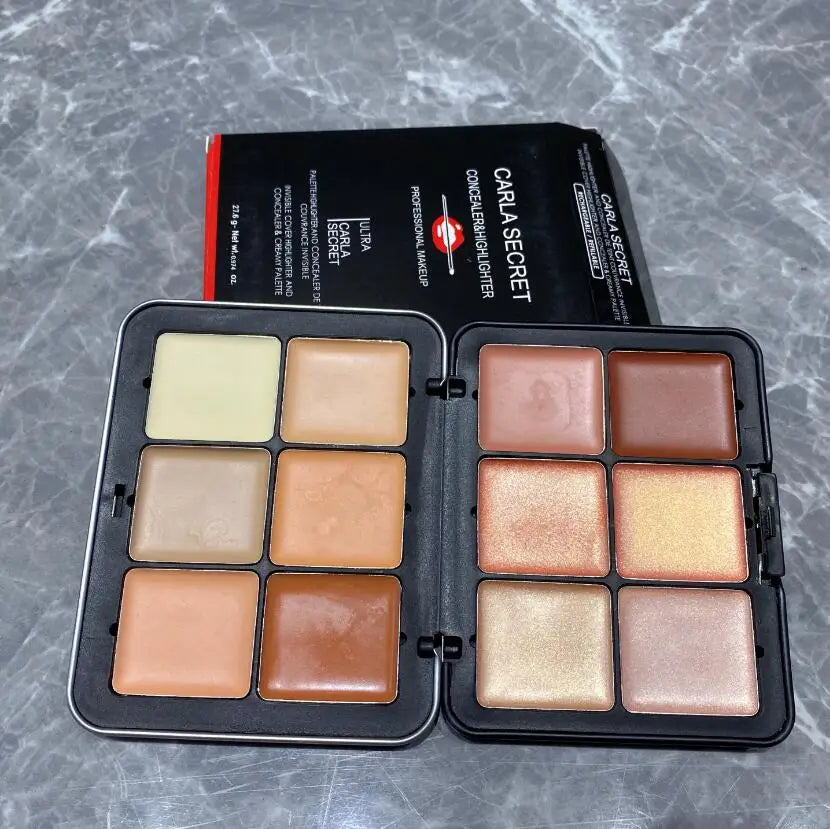 12-Color Blush Concealer & Contour Set - Waterproof Brightening Palette