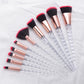 Unicorn Makeup Brush Set - 10 Piece Glitter Foundation & Eye Kit