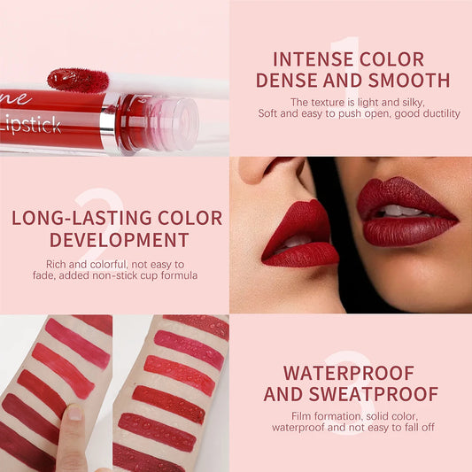 Matte Liquid Lipstick 2.5ML - Waterproof Velvet Lip Glaze