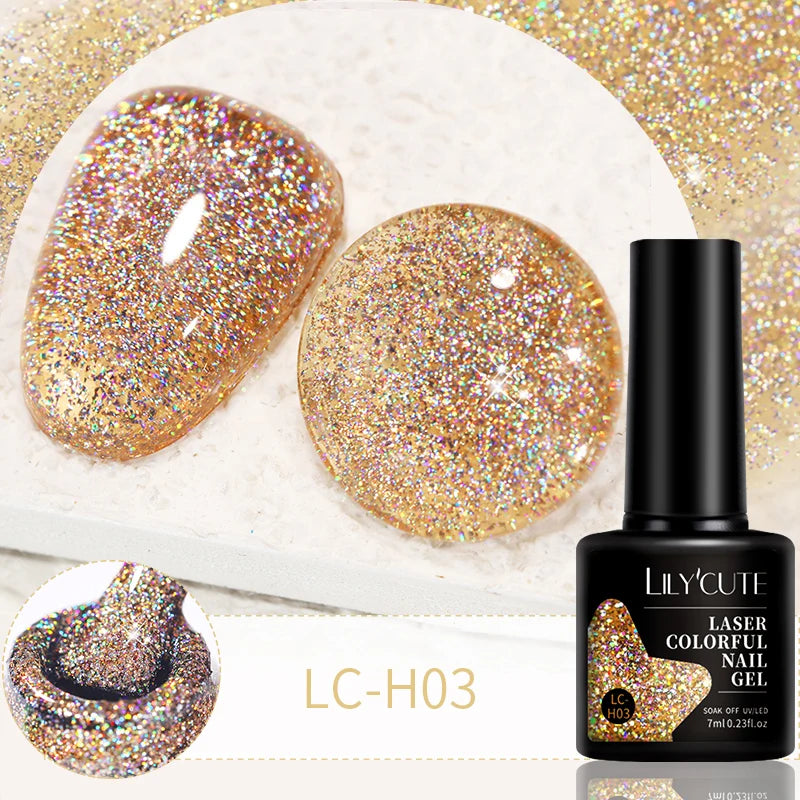 LILYCUTE 7ML 9D Cat Eye Magnetic Gel Polish - Iridescent Effect