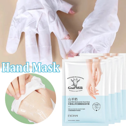Goat Milk Hand Mask - Nourishing Whitening Treatment (5 Pairs)
