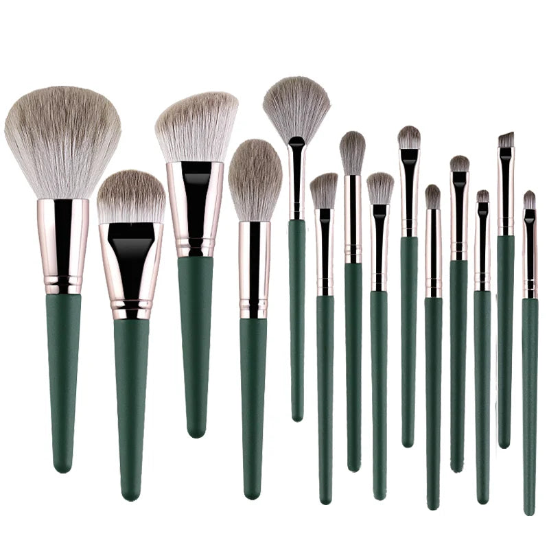 JTFIL 14 Piece Makeup Brush Set - Soft Fluffy Foundation & Eye Kit