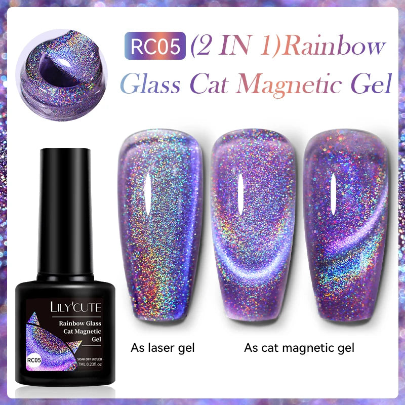 LILYCUTE 5ML Metallic Liner Gel Polish - Gold Silver Mirror Effect
