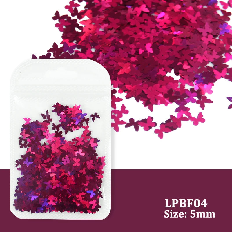 Holographic Nail Art Glitter - Laser Star Butterfly Sequins 2g