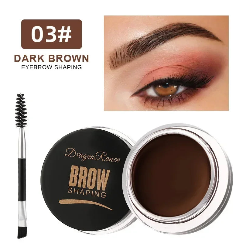 Matte Eyebrow Cream Gel - Waterproof Long Lasting Brown & Black