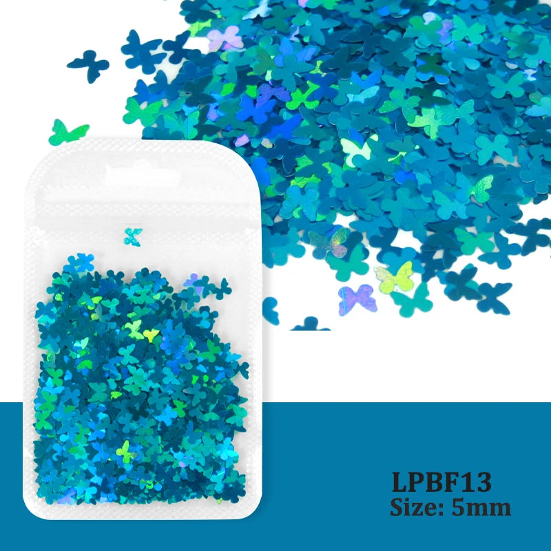 Holographic Nail Art Glitter - Laser Star Butterfly Sequins 2g